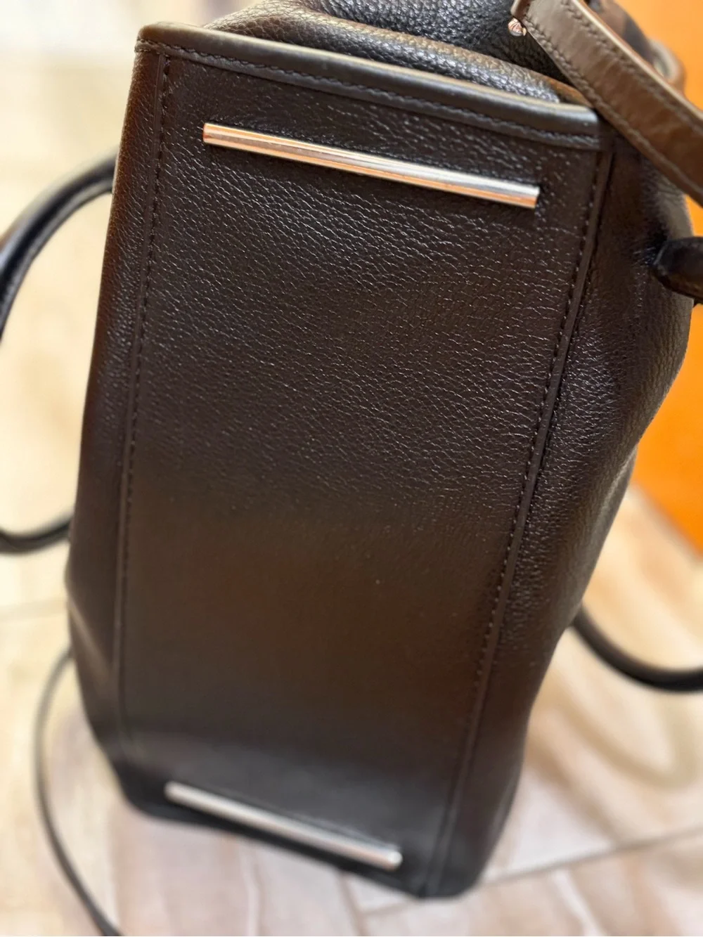 Michael Kors Black Leather Satchel with Crossbody Strap